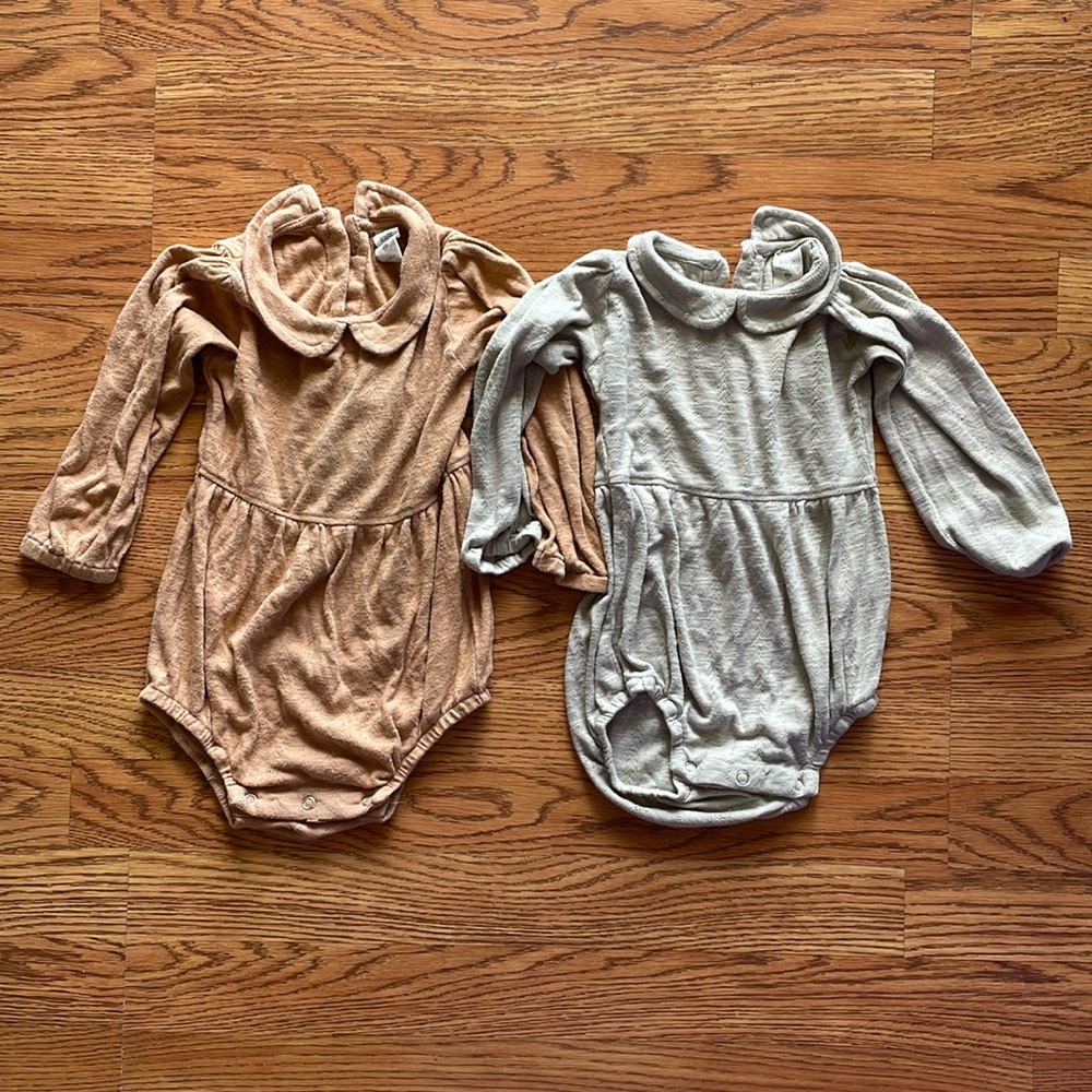 Kate Quinn pointelle cotton onesie 2 for 1 set - 18-24m - gently used